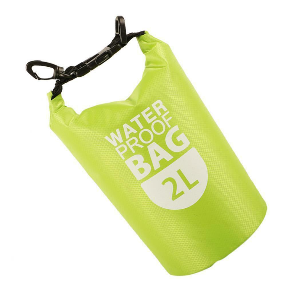 2L Waterproof Dry Bag Sack Pack Pouch for Rafting Canoeing Diving Green